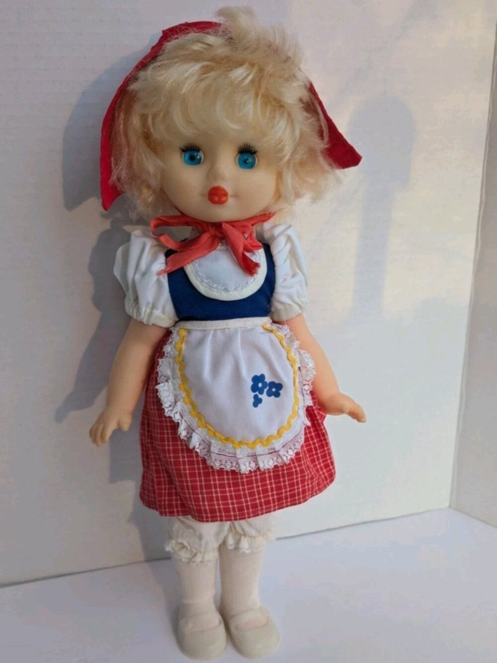 Vintage Soviet Lenigrushka Folk Doll-Little Red Cap–Talk Box (Doesn't Work)-USSR